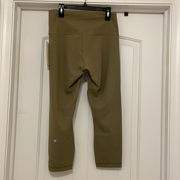 Lululemon Wunder Train High Rise Crop 23" Bronze Green size 10 $88 - Picture 4 of 4